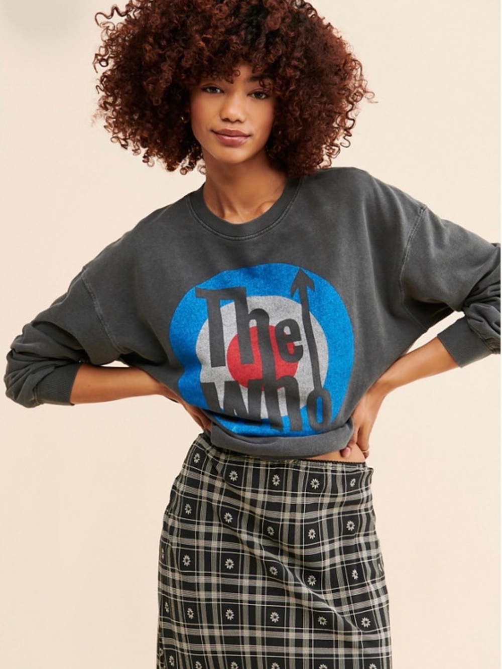 Daydreamer LA The Who Graphic Sweatshirt Faded Black Oversized XL